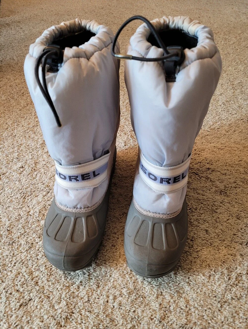 Sorel Womens Light Blue and Cream Insulated Snow Boots Nice Colors Waterproof 7